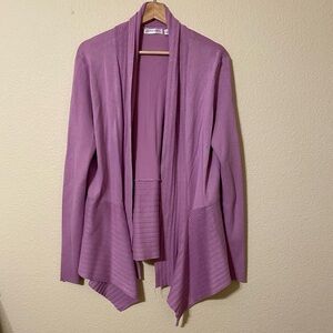 Women's Purple Open Front Cardigan